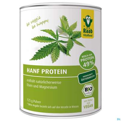 Sie sehen eine Packung Raab Bio Hanf Protein Pulver 125g, Produktbild: 02 Raab Bio Hanf Protein Pulver 125g, A-Nr.: 4366040 - 02
