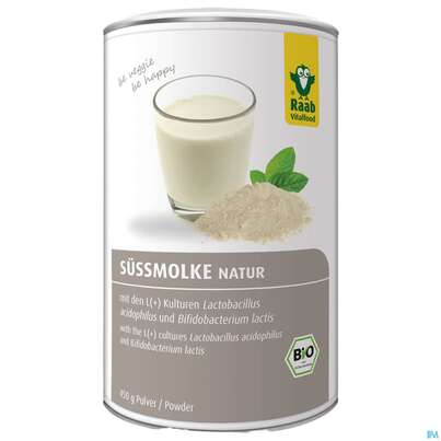 Sie sehen eine Packung Raab Bio Süssmolke Natur Pulver 450g, Produktbild: 02 Raab Bio Süssmolke Natur Pulver 450g, A-Nr.: 4368435 - 02