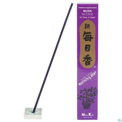 Sie sehen eine Packung Raeucherstaebchen Nippon K Moschus 50st, Produktbild: 02 Raeucherstaebchen Nippon K Moschus 50st, A-Nr.: 4905100 - 02