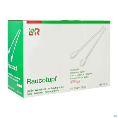 Sie sehen eine Packung Raucotupf Stiel Gr St 50x2 100st, Produktbild: 02 Raucotupf Stiel Gr St 50x2 100st, A-Nr.: 4864080 - 02