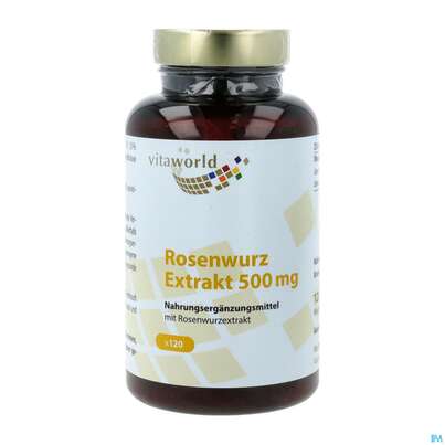 Sie sehen eine Packung Rhodiola Rosea Kapseln Rosenwurz Extrakt 500mg 120st, Produktbild: 02 Rhodiola Rosea Kapseln Rosenwurz Extrakt 500mg 120st, A-Nr.: 4845993 - 02