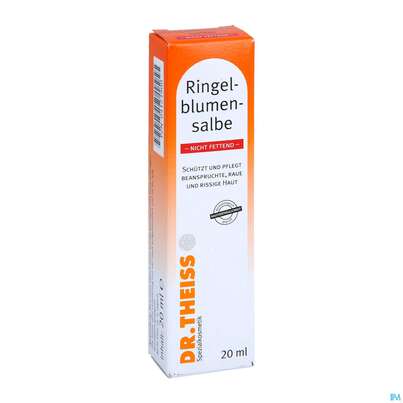 Sie sehen eine Packung Ringelblumen Salbe Dr.theiss Nicht Fettend 20ml, Produktbild: 03 Ringelblumen Salbe Dr.theiss Nicht Fettend 20ml, A-Nr.: 3109430 - 03