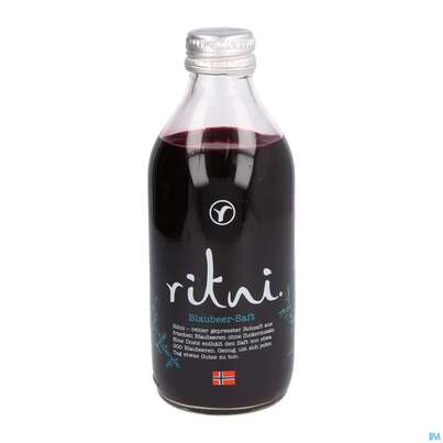 Sie sehen eine Packung Ritni Blaubeer-saft 260ml, Produktbild: 01 Ritni Blaubeer-saft 260ml, A-Nr.: 4358187 - 01