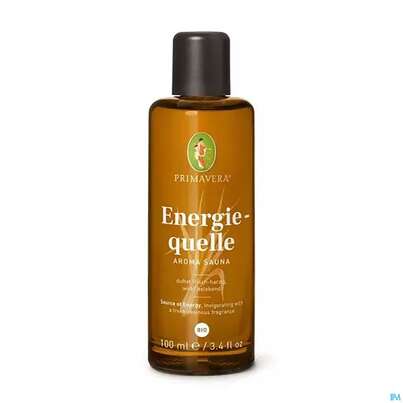 Sie sehen eine Packung Saunaoel Primavera Aroma Bio Energiequelle 100ml, Produktbild: 01 Saunaoel Primavera Aroma Bio Energiequelle 100ml, A-Nr.: 5683021 - 01