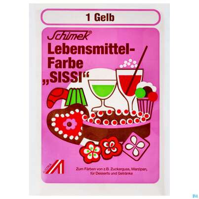 Sie sehen eine Packung Schimek Lebensmittelfarbe Nr 1 Zitronengelb 4g, Produktbild: 01 Schimek Lebensmittelfarbe Nr 1 Zitronengelb 4g, A-Nr.: 5744981 - 01