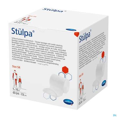 Sie sehen eine Packung Schlauchverband Stuelpa-fertigverband Rollen Gr 5r 12cm 15m, Produktbild: 01 Schlauchverband Stuelpa-fertigverband Rollen Gr 5r 12cm 15m, A-Nr.: 0711965 - 01