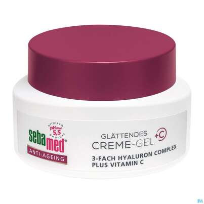 Sie sehen eine Packung Sebamed/sebapharma Anti-ageing Glaettendes Creme-gel 50ml, Produktbild: 01 Sebamed/sebapharma Anti-ageing Glaettendes Creme-gel 50ml, A-Nr.: 5709111 - 01