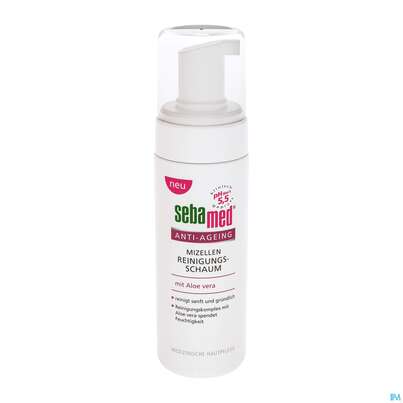 Sie sehen eine Packung Sebamed/sebapharma Anti-ageing Mizellen-reinigungs- Schaum 150ml, Produktbild: 01 Sebamed/sebapharma Anti-ageing Mizellen-reinigungs- Schaum 150ml, A-Nr.: 5709105 - 01