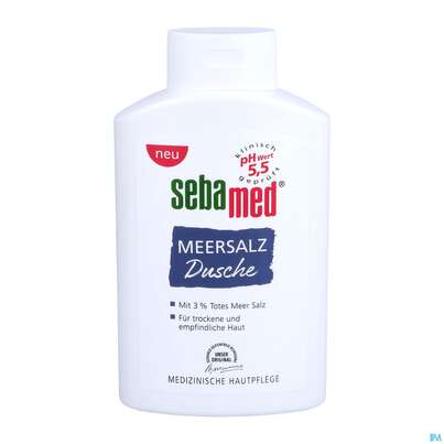 Sie sehen eine Packung Sebamed/sebapharma Meersalz Dusche 400ml, Produktbild: 01 Sebamed/sebapharma Meersalz Dusche 400ml, A-Nr.: 5652109 - 01