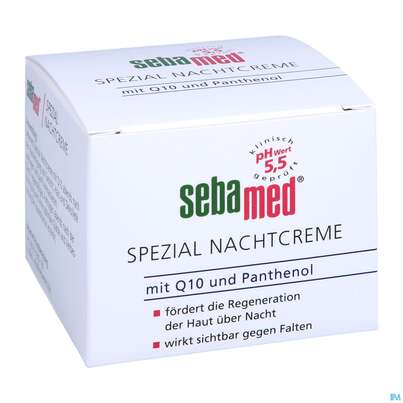 Sie sehen eine Packung Sebamed/sebapharma Spezial Nachtcreme +q10 75ml, Produktbild: 03 Sebamed/sebapharma Spezial Nachtcreme +q10 75ml, A-Nr.: 3399385 - 03