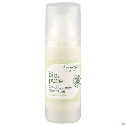 Sie sehen eine Packung Seewald Bio.pure Gesichtscreme Reichhaltig 30ml, Produktbild: 06 Seewald Bio.pure Gesichtscreme Reichhaltig 30ml, A-Nr.: 5378921 - 06