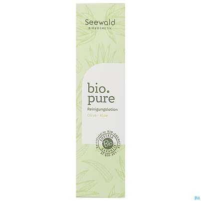 Sie sehen eine Packung Seewald Bio.pure Reinigungslotion 150ml, Produktbild: 04 Seewald Bio.pure Reinigungslotion 150ml, A-Nr.: 5379240 - 04