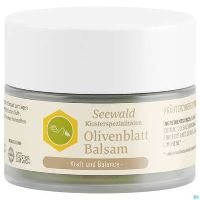 Sie sehen eine Packung Seewald Olivenblatt Balsam 50ml, Produktbild: 02 Seewald Olivenblatt Balsam 50ml, A-Nr.: 4623749 - 02