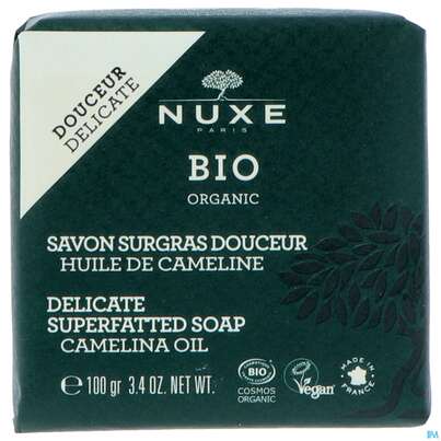 Sie sehen eine Packung Seifen Nuxe Bio Soap Superfatted Camelina Oil Delicate Sensitiv 100g, Produktbild: 02 Seifen Nuxe Bio Soap Superfatted Camelina Oil Delicate Sensitiv 100g, A-Nr.: 5649952 - 02
