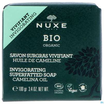 Sie sehen eine Packung Seifen Nuxe Bio Soap Superfatted Camelina Oil Invigorat. Normal 100g, Produktbild: 02 Seifen Nuxe Bio Soap Superfatted Camelina Oil Invigorat. Normal 100g, A-Nr.: 5649946 - 02