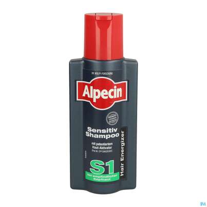 Sie sehen eine Packung Shampoon Alpecin/energizer Sensitiv S1 Empf.kopfh. 250ml, Produktbild: 01 Shampoon Alpecin/energizer Sensitiv S1 Empf.kopfh. 250ml, A-Nr.: 3288533 - 01