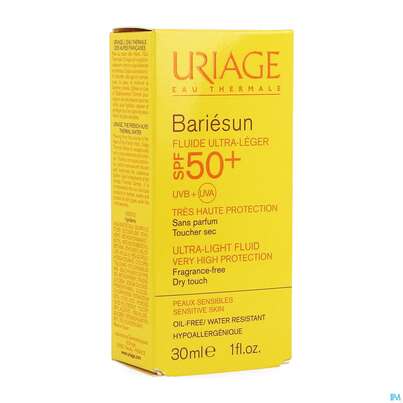 Sonnenprodukte Uriage/bariesun Ultraleichtes Fluid Spf50+ 30ml, A-Nr.: 5618124 - 02