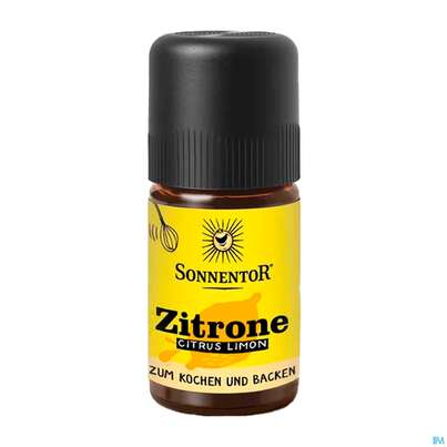 Sie sehen eine Packung Sonnentor Aetherisches Gewuerzoel Bio Zitrone 17003 5ml, Produktbild: 01 Sonnentor Aetherisches Gewuerzoel Bio Zitrone 17003 5ml, A-Nr.: 5862321 - 01