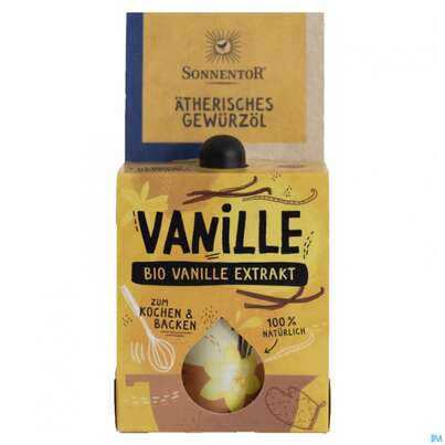 Sie sehen eine Packung Sonnentor Aetherisches Gewuerzoel Vanille-extrakt Alt 17053 4,5ml, Produktbild: 02 Sonnentor Aetherisches Gewuerzoel Vanille-extrakt Alt 17053 4,5ml, A-Nr.: 5227085 - 02