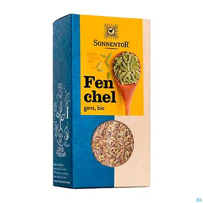 Sie sehen eine Packung Sonnentor Bio Fenchel Ganz 00322 40g, Produktbild: 01 Sonnentor Bio Fenchel Ganz 00322 40g, A-Nr.: 3740051 - 01