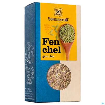 Sie sehen eine Packung Sonnentor Bio Fenchel Ganz 00322 40g, Produktbild: 02 Sonnentor Bio Fenchel Ganz 00322 40g, A-Nr.: 3740051 - 02