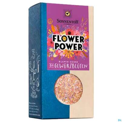 Sie sehen eine Packung Sonnentor Bio Flower Power Mischung 00376 35g, Produktbild: 02 Sonnentor Bio Flower Power Mischung 00376 35g, A-Nr.: 3701217 - 02