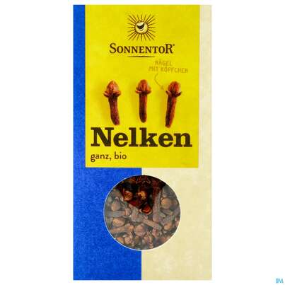 Sie sehen eine Packung Sonnentor Bio Nelken Ganz 00328 35g, Produktbild: 01 Sonnentor Bio Nelken Ganz 00328 35g, A-Nr.: 3740306 - 01