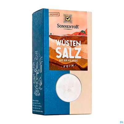 Sie sehen eine Packung Sonnentor Kalahari Wuestensalz Fein 00695 150g, Produktbild: 04 Sonnentor Kalahari Wuestensalz Fein 00695 150g, A-Nr.: 5636441 - 04