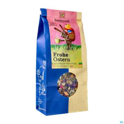 Sie sehen eine Packung Sonnentor Kraeutertee/bio Frohe Ostern 00577 60g, Produktbild: 02 Sonnentor Kraeutertee/bio Frohe Ostern 00577 60g, A-Nr.: 4793569 - 02
