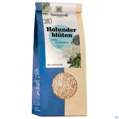 Sie sehen eine Packung Sonnentor Tee/bio Holunderblueten 00472 80g, Produktbild: 02 Sonnentor Tee/bio Holunderblueten 00472 80g, A-Nr.: 3388039 - 02