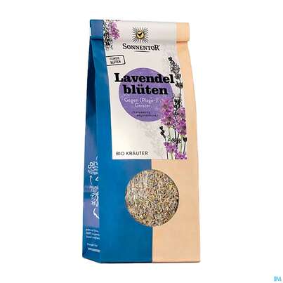 Sie sehen eine Packung Sonnentor Tee/bio Lavendelblueten 00236 70g, Produktbild: 01 Sonnentor Tee/bio Lavendelblueten 00236 70g, A-Nr.: 3388275 - 01