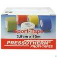 Sie sehen eine Packung Tape Pressotherm/sport-tape 3,8cmx 10m Reissfest Hautvertraegl Weiss 1st, Produktbild: 01 Tape Pressotherm/sport-tape 3,8cmx 10m Reissfest Hautvertraegl Weiss 1st, A-Nr.: 4251130 - 01