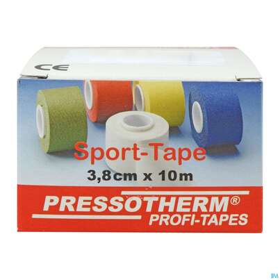 Sie sehen eine Packung Tape Pressotherm/sport-tape 3,8cmx 10m Reissfest Hautvertraegl Weiss 1st, Produktbild: 02 Tape Pressotherm/sport-tape 3,8cmx 10m Reissfest Hautvertraegl Weiss 1st, A-Nr.: 4251130 - 02