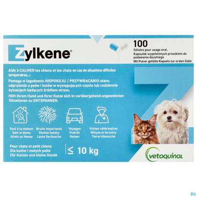 Veterinaerprodukte Zylkene/pulver Ergaenzungsfuttermittel Kapseln Hund+katz 75mg 100st, A-Nr.: 4097516 - 01