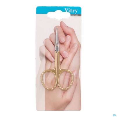 Sie sehen eine Packung Vitry Hautschere Gerade Klingen Inox Vergoldet 1pc, Produktbild: 01 Vitry Hautschere Gerade Klingen Inox Vergoldet 1pc, A-Nr.: 4633682 - 01