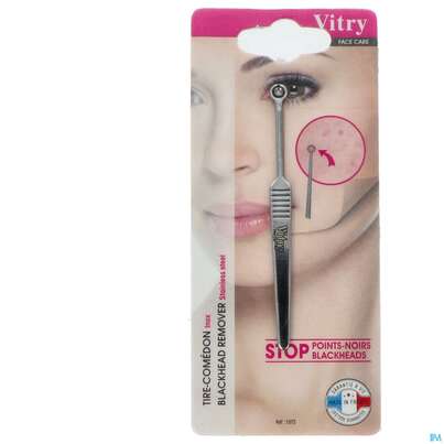 Sie sehen eine Packung Vitry Komedonenheber, Rostfrei 1pc, Produktbild: 01 Vitry Komedonenheber, Rostfrei 1pc, A-Nr.: 4627664 - 01