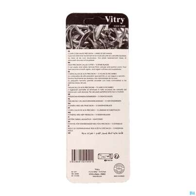 Sie sehen eine Packung Vitry Präzisions Hornhauthobel 1pc, Produktbild: 05 Vitry Präzisions Hornhauthobel 1pc, A-Nr.: 4633593 - 05