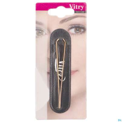 Sie sehen eine Packung Vitry Zupfpinzette „prestige“ Rostfreier Edelstahl Abgewinkelt 1pc, Produktbild: 02 Vitry Zupfpinzette „prestige“ Rostfreier Edelstahl Abgewinkelt 1pc, A-Nr.: 4627960 - 02