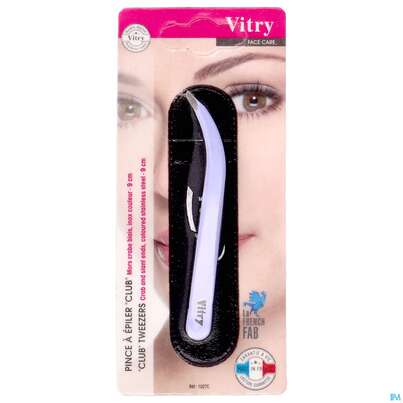 Sie sehen eine Packung Vitry Zupfpinzette Mit Schräger Und Abgewinkelter Spitze In „club“_weiss 1pc, Produktbild: 03 Vitry Zupfpinzette Mit Schräger Und Abgewinkelter Spitze In „club“_weiss 1pc, A-Nr.: 4627629 - 03