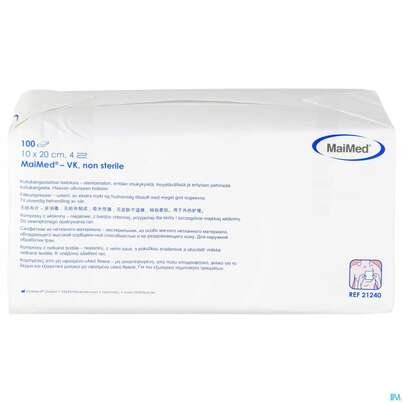 Vlieskompressen 4fach Unsteril 10x 20cm Maimed 100st, A-Nr.: 4795864 - 01