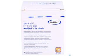 Vlieskompressen 6fach Steril 5x 5cm Maimed Vk 2x25 50st, A-Nr.: 4829126 - 01