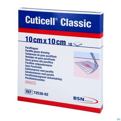Wundauflagen Cuticell/classic Distanzgitter Paraffin 10x10cm 10st, A-Nr.: 4316935 - 02