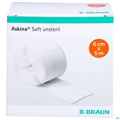 Sie sehen eine Packung Wundverband Askina Soft Unsteril 5mx 6cm 1st, Produktbild: 01 Wundverband Askina Soft Unsteril 5mx 6cm 1st, A-Nr.: 1779669 - 01