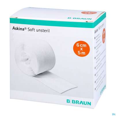 Sie sehen eine Packung Wundverband Askina Soft Unsteril 5mx 6cm 1st, Produktbild: 02 Wundverband Askina Soft Unsteril 5mx 6cm 1st, A-Nr.: 1779669 - 02