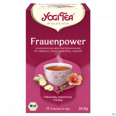 Sie sehen eine Packung Yogi Tea Bio Frauen Power 17st, Produktbild: 03 Yogi Tea Bio Frauen Power 17st, A-Nr.: 5750059 - 03
