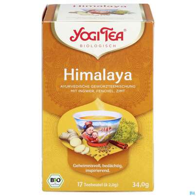 Sie sehen eine Packung Yogi Tea Bio Himalaya 34g 17st, Produktbild: 01 Yogi Tea Bio Himalaya 34g 17st, A-Nr.: 5749777 - 01