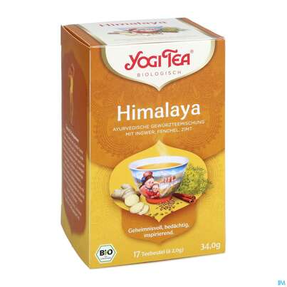 Sie sehen eine Packung Yogi Tea Bio Himalaya 34g 17st, Produktbild: 04 Yogi Tea Bio Himalaya 34g 17st, A-Nr.: 5749777 - 04
