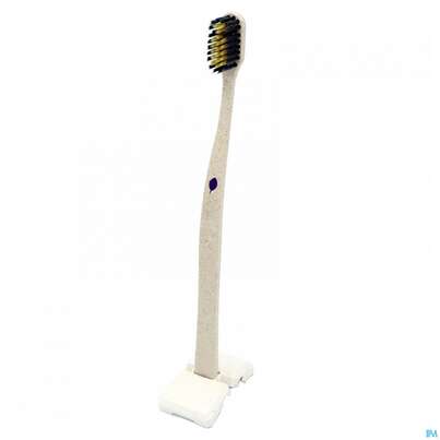 Sie sehen eine Packung Zahnbuersten Mundholz Novacare Gold Lila 1st, Produktbild: 01 Zahnbuersten Mundholz Novacare Gold Lila 1st, A-Nr.: 5429570 - 01