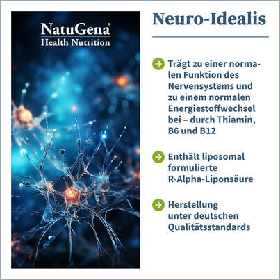 Sie sehen eine Packung NatuGena Neuro-Idealis Kapseln, Produktbild: 02 NatuGena Neuro-Idealis Kapseln, A-Nr.: 5847327 - 02