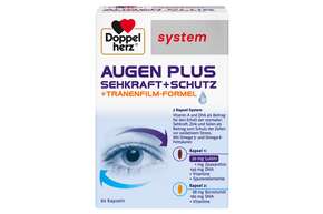Doppelherz system AUGEN PLUS SEHKRAFT + SCHUTZ + Tränenfilm-Formel, A-Nr.: 3448468 - 01